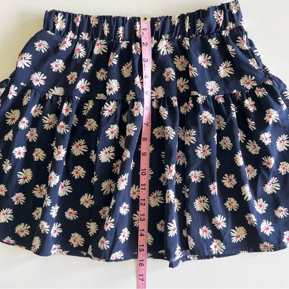 Fifty Street Navy Blue Floral Mini Skirt, Small - Picture 3 of 7